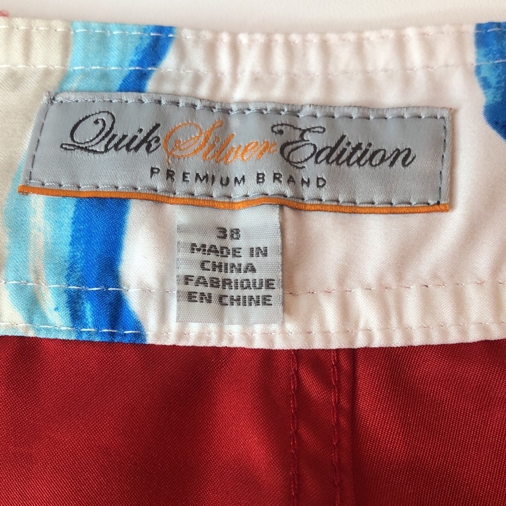 NWT QuickSilver Edition Vibrant Red Board Shorts Quick-Drying Swimwear Men’s 38 - Picture 6 of 11